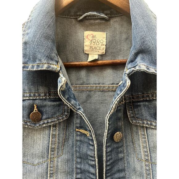 Children’s Place Girls Denim Jacket Size 14​ - Picture 2 of 3